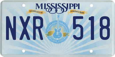 MS license plate NXR518