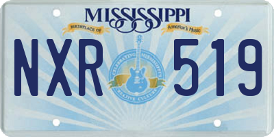 MS license plate NXR519