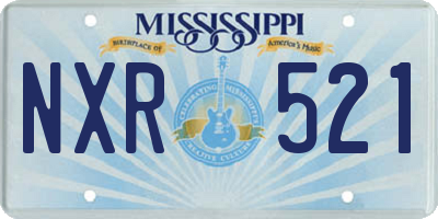 MS license plate NXR521
