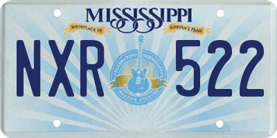 MS license plate NXR522