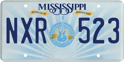 MS license plate NXR523