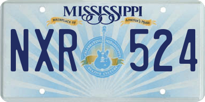 MS license plate NXR524