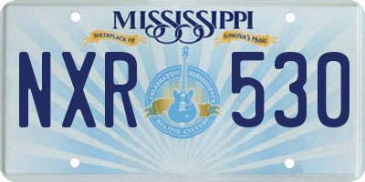 MS license plate NXR530