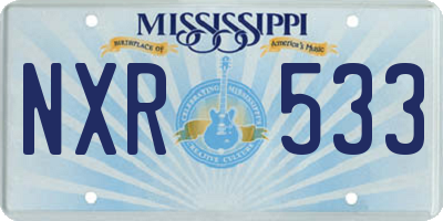 MS license plate NXR533
