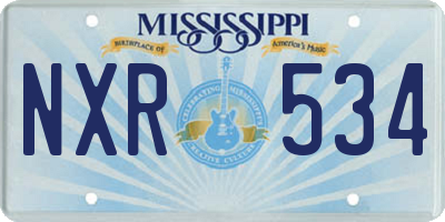 MS license plate NXR534