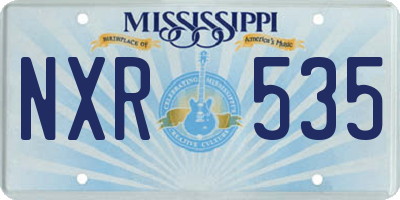 MS license plate NXR535