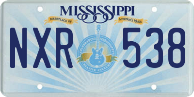MS license plate NXR538