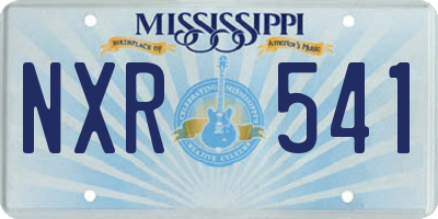 MS license plate NXR541