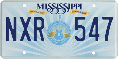 MS license plate NXR547