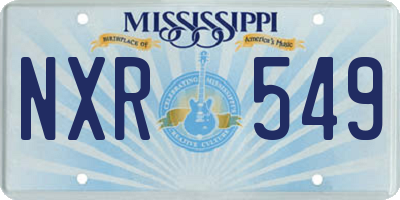 MS license plate NXR549