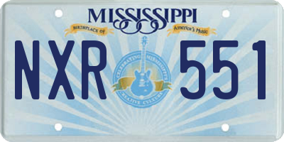 MS license plate NXR551