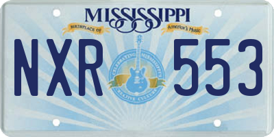 MS license plate NXR553