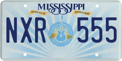 MS license plate NXR555