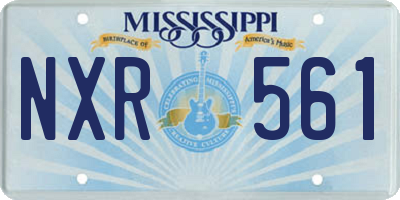 MS license plate NXR561