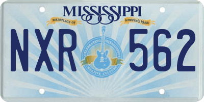 MS license plate NXR562