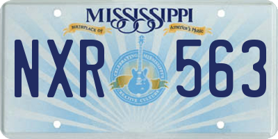 MS license plate NXR563
