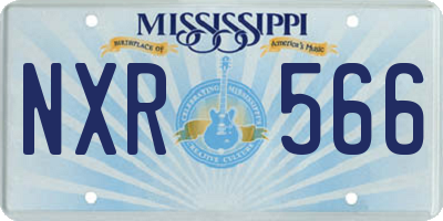 MS license plate NXR566