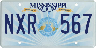 MS license plate NXR567