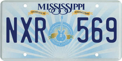 MS license plate NXR569