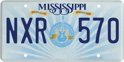 MS license plate NXR570