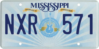 MS license plate NXR571