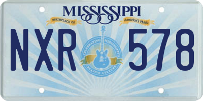 MS license plate NXR578