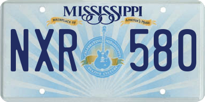 MS license plate NXR580