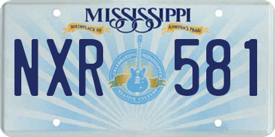 MS license plate NXR581