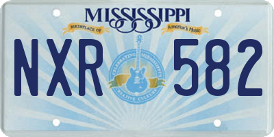 MS license plate NXR582