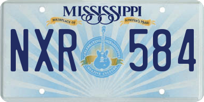 MS license plate NXR584