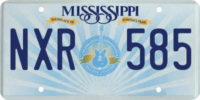 MS license plate NXR585