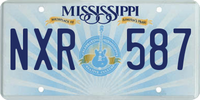 MS license plate NXR587