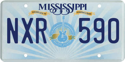MS license plate NXR590