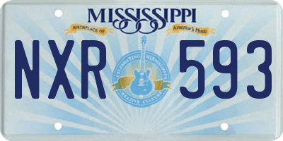 MS license plate NXR593