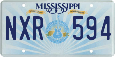 MS license plate NXR594