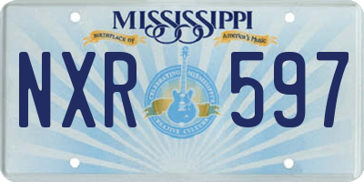 MS license plate NXR597