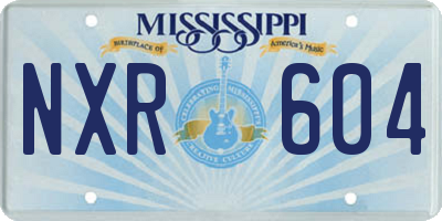 MS license plate NXR604