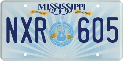 MS license plate NXR605