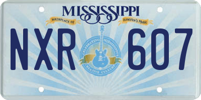 MS license plate NXR607