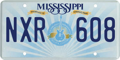 MS license plate NXR608