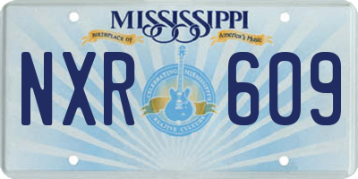 MS license plate NXR609