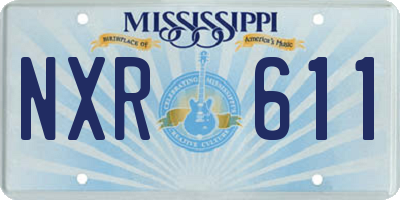 MS license plate NXR611