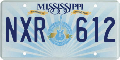 MS license plate NXR612
