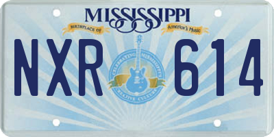 MS license plate NXR614