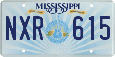 MS license plate NXR615