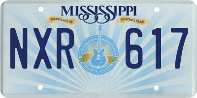 MS license plate NXR617