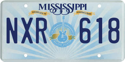 MS license plate NXR618