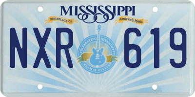 MS license plate NXR619