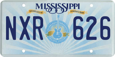 MS license plate NXR626