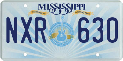 MS license plate NXR630